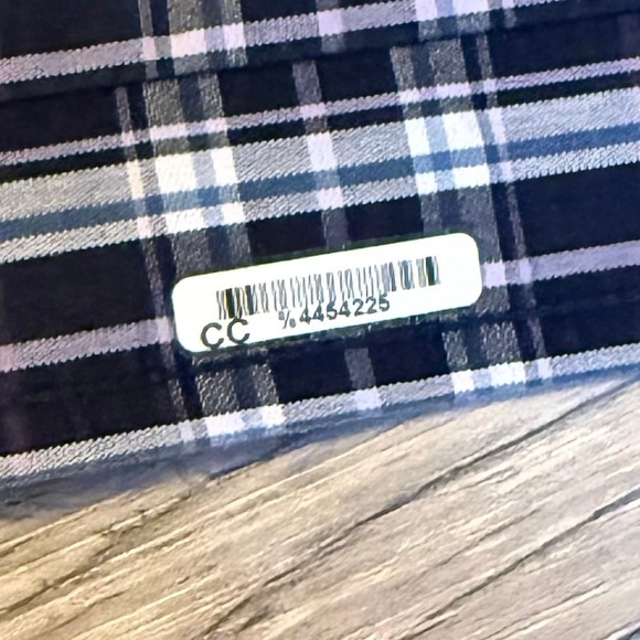 Ariat Mens Wrinkle Free Button Down Shirt Long Sleeve XL Blue White Purple Plaid - Picture 9 of 9